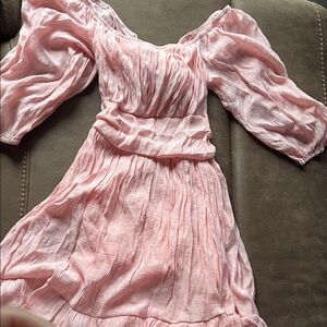 Pink Off-Shoulder Dress